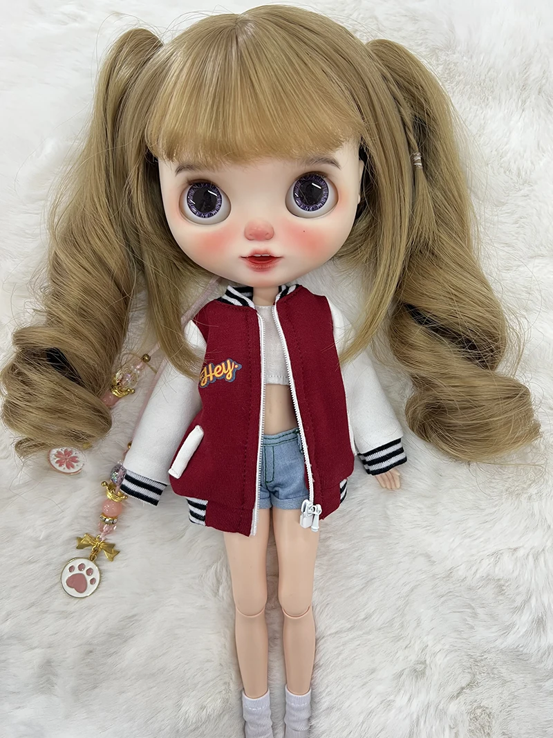 Blyth Clothing Fashion Jacket Casual Jacket Baseball Coat for Azone OB22 OB24 YMY Body Licca Ob27 YMY Doll Accessories