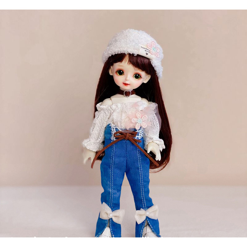 30cm Doll Clothes 1/6 Bjd Doll Clothes Lolita Style Princess Dress Up Clothes Accessories Toy Set Girls Kids Doll Toy Gift