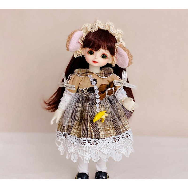 30cm Doll Clothes 1/6 Bjd Doll Clothes Lolita Style Princess Dress Up Clothes Accessories Toy Set Girls Kids Doll Toy Gift