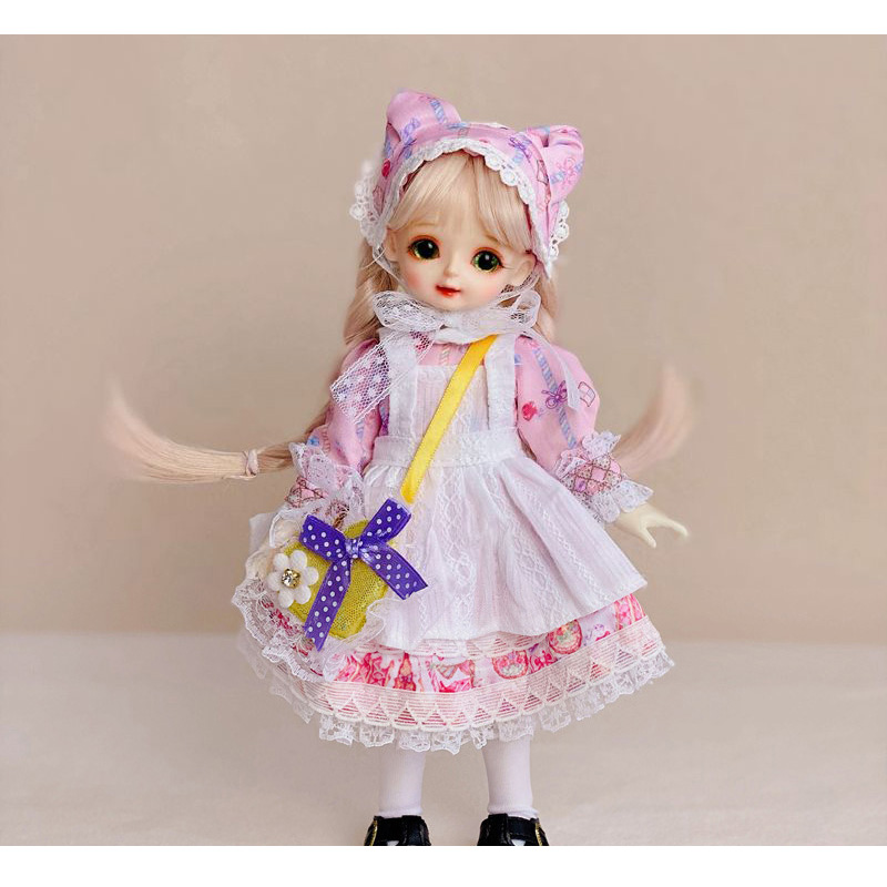 30cm Doll Clothes 1/6 Bjd Doll Clothes Lolita Style Princess Dress Up Clothes Accessories Toy Set Girls Kids Doll Toy Gift