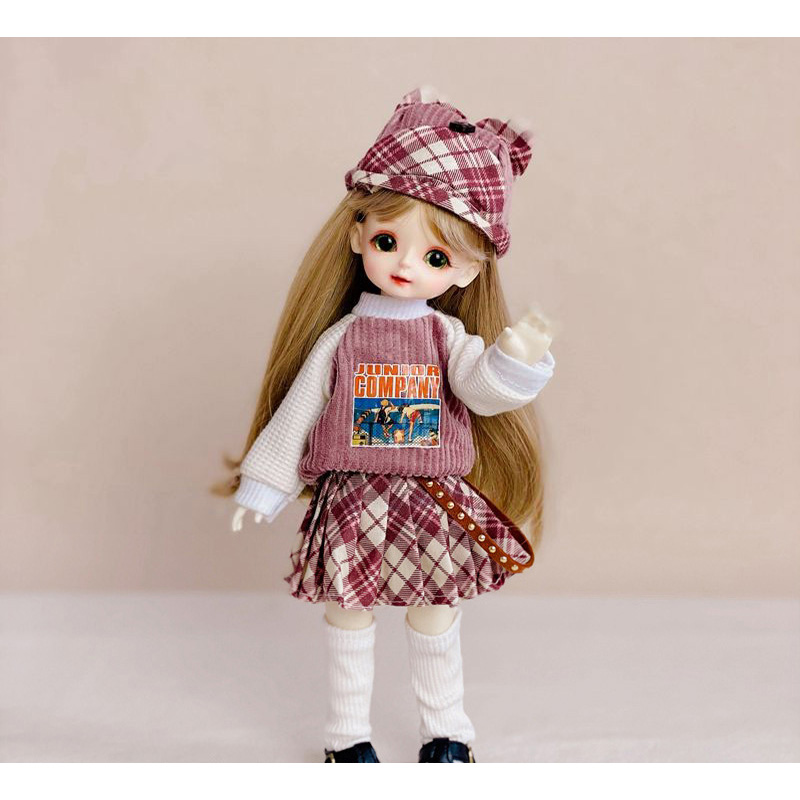30cm Doll Clothes 1/6 Bjd Doll Clothes Lolita Style Princess Dress Up Clothes Accessories Toy Set Girls Kids Doll Toy Gift