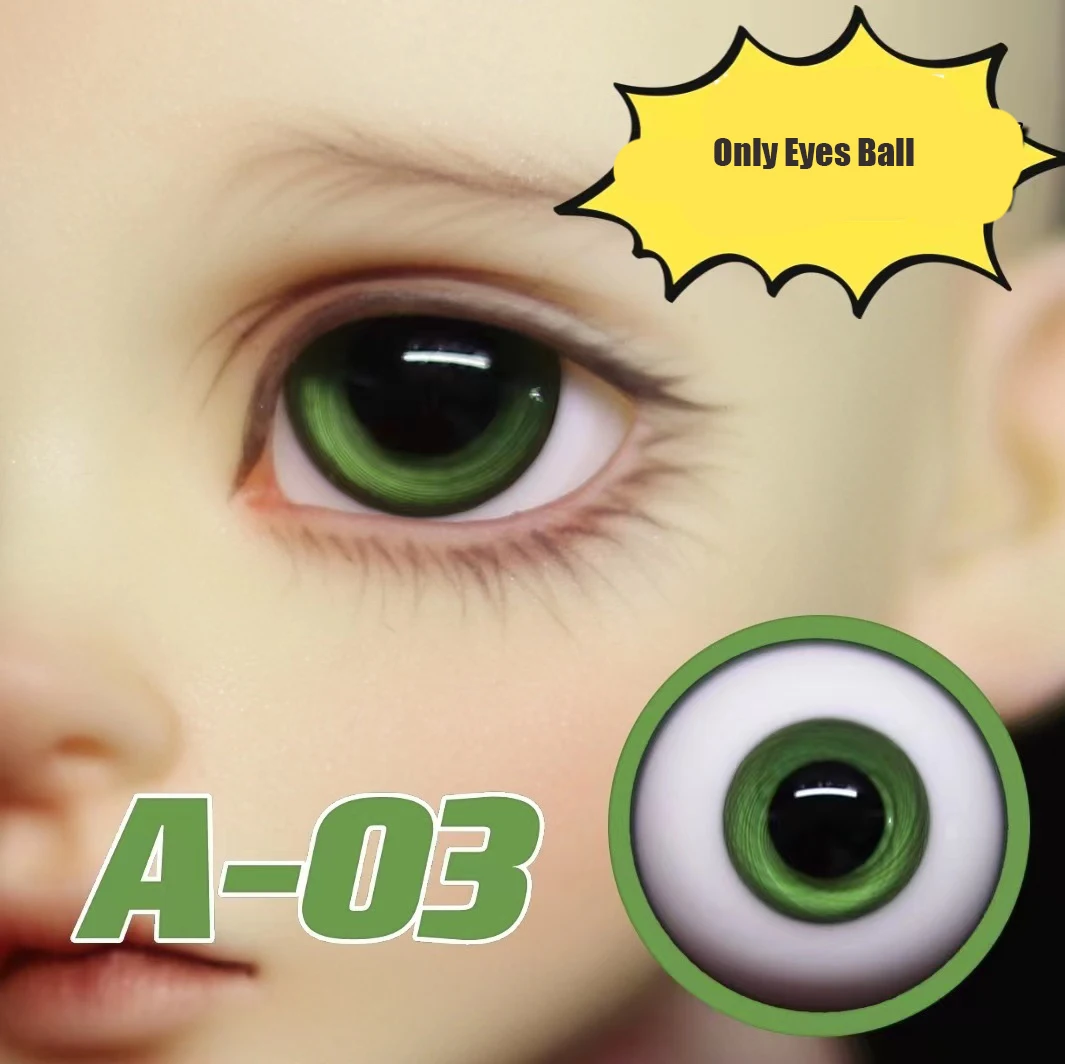 BJD Glass Eyes Ball 12MM 14MM 16MM Doll Eyes Fit For 1/6 1/4 1/3 BJD Doll Handmade Doll Eyes DIY Accessories For Girl Gift