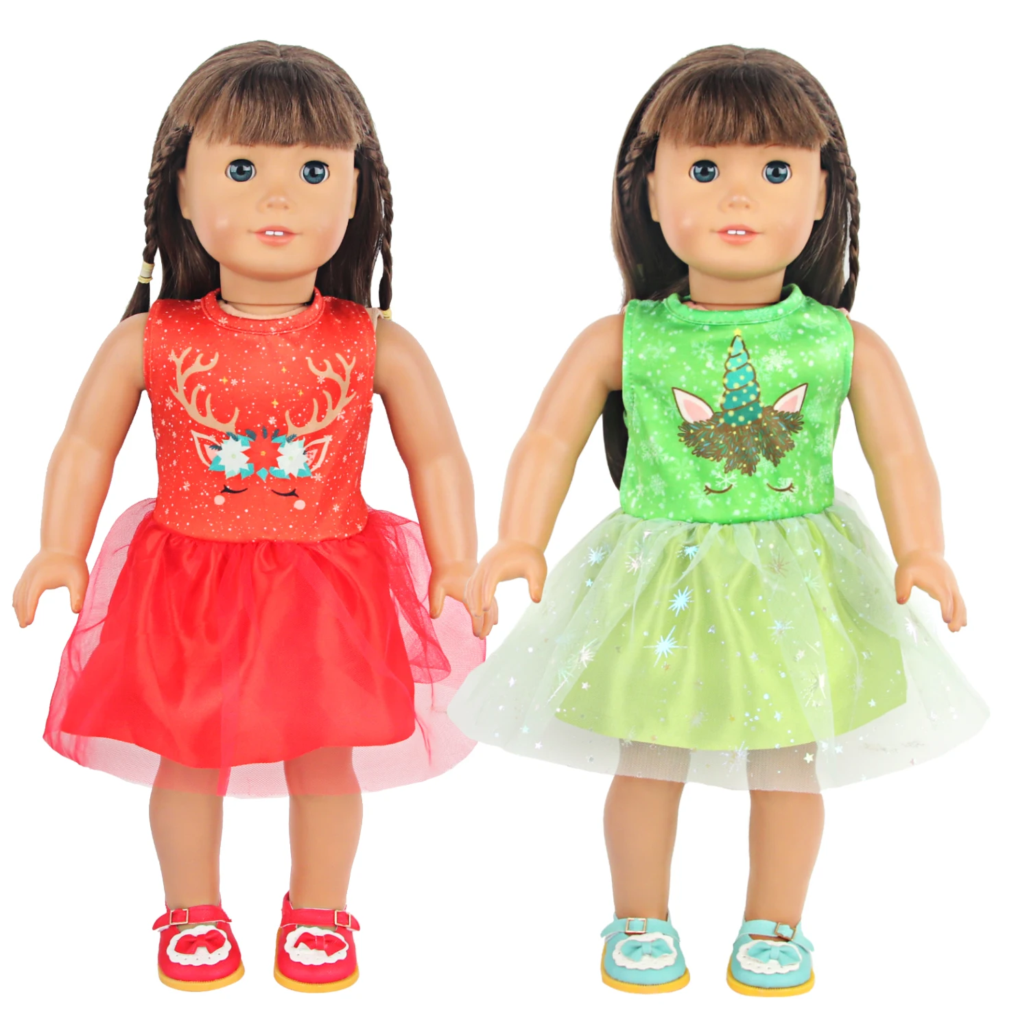 Lovely Yarn Skirt Series Doll Accessories Dress Uniclorn Fawn Kitten Heart Clothes For 18 Inch Dolls 43cm Baby New Born Doll Toy