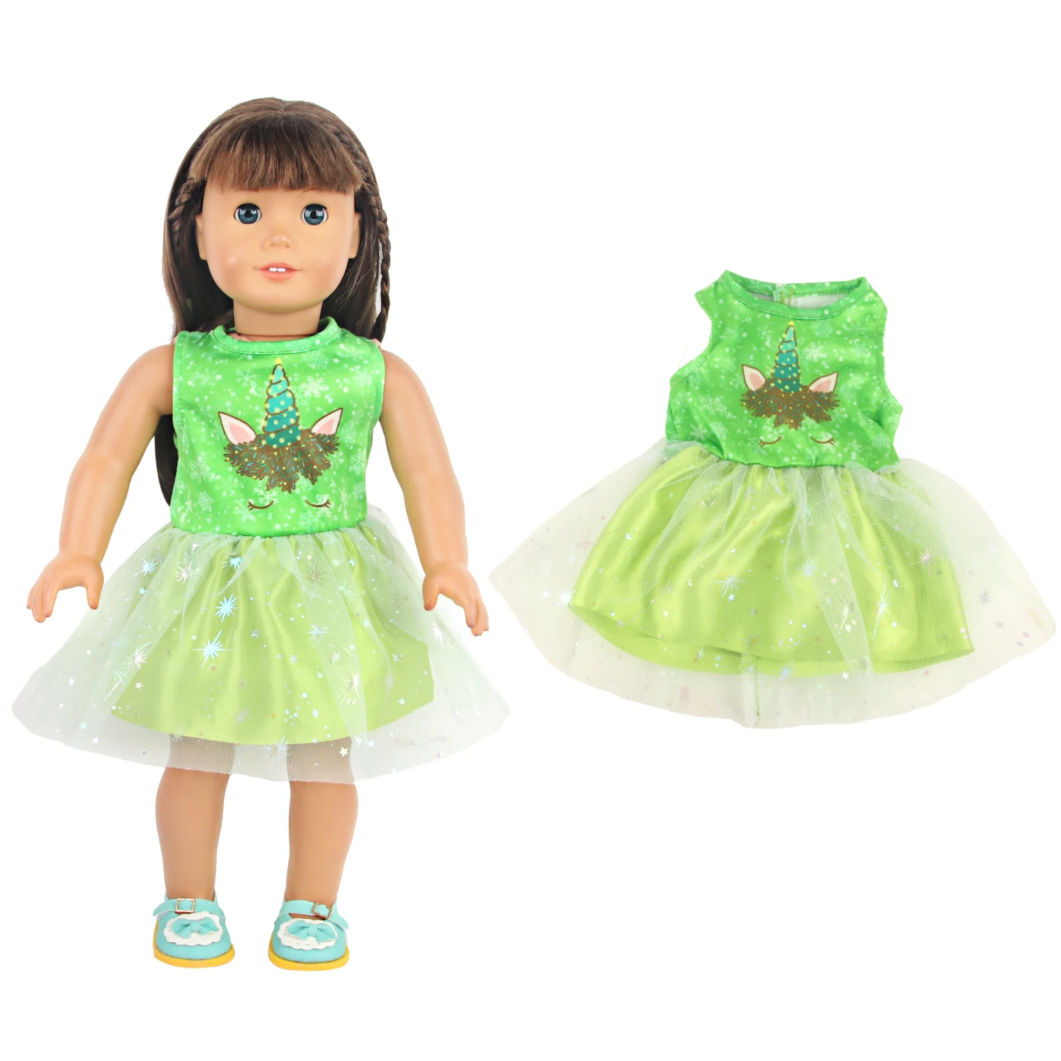 Lovely Yarn Skirt Series Doll Accessories Dress Uniclorn Fawn Kitten Heart Clothes For 18 Inch Dolls 43cm Baby New Born Doll Toy