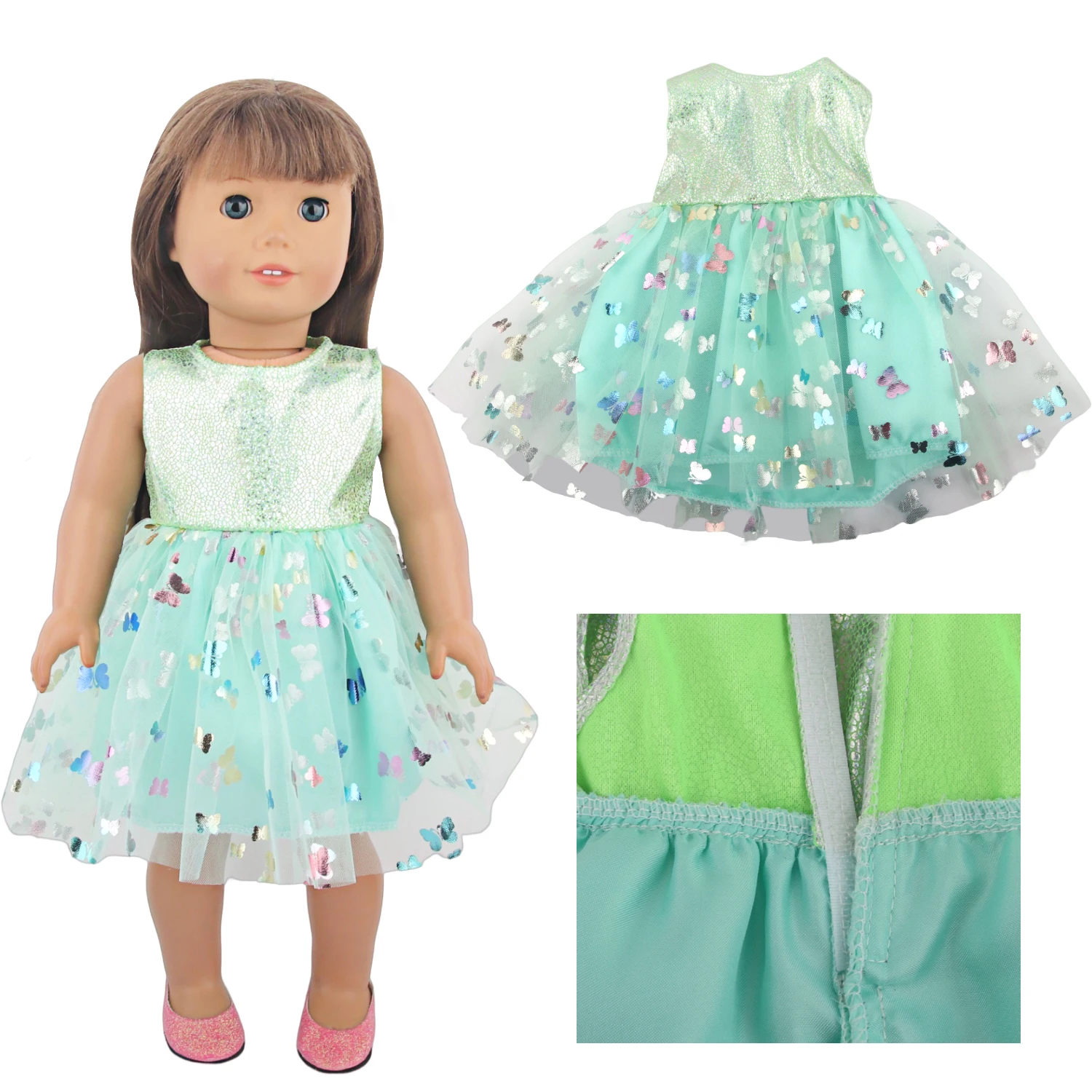 Lovely Yarn Skirt Series Doll Accessories Dress Uniclorn Fawn Kitten Heart Clothes For 18 Inch Dolls 43cm Baby New Born Doll Toy