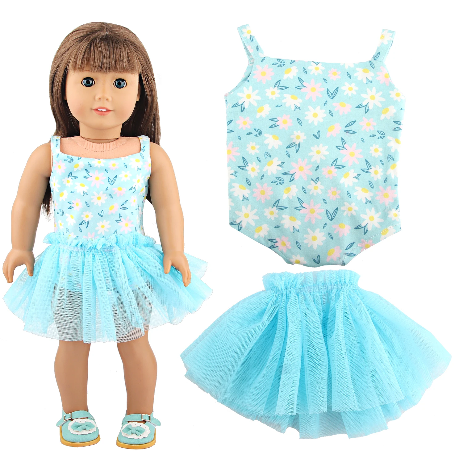 Lovely Yarn Skirt Series Doll Accessories Dress Uniclorn Fawn Kitten Heart Clothes For 18 Inch Dolls 43cm Baby New Born Doll Toy