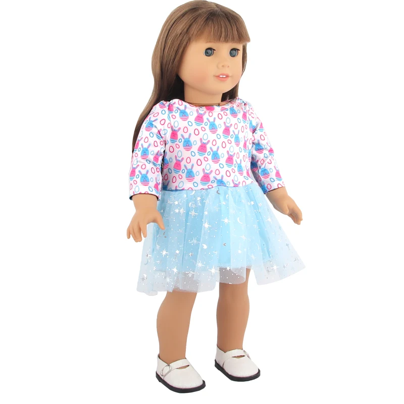 Lovely Yarn Skirt Series Doll Accessories Dress Uniclorn Fawn Kitten Heart Clothes For 18 Inch Dolls 43cm Baby New Born Doll Toy