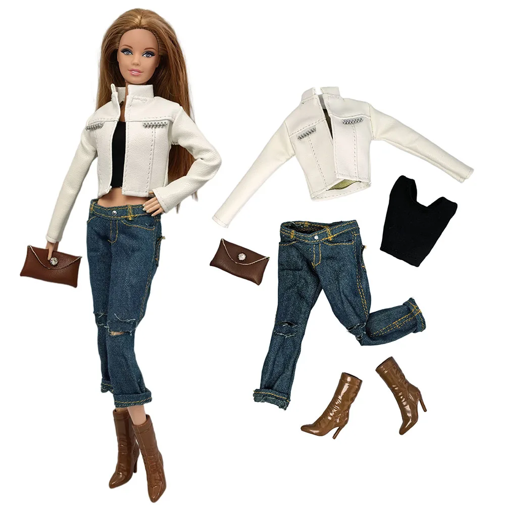 Handmade Babi Clothes Leather Clothing Outfit for 11.5 Inch 30cm Doll BJD Clothes Many Style Gifts for Doll Accessories