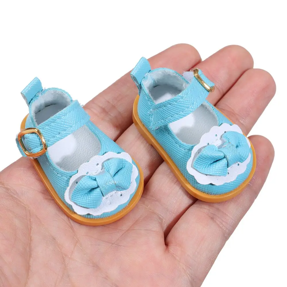 5.5cm Bow Decorate Doll Shoes Casual Shoes Bow PU Leather Shoes Fit For 14 Inches Doll 7-14 Years Old Gifts Doll Accessories