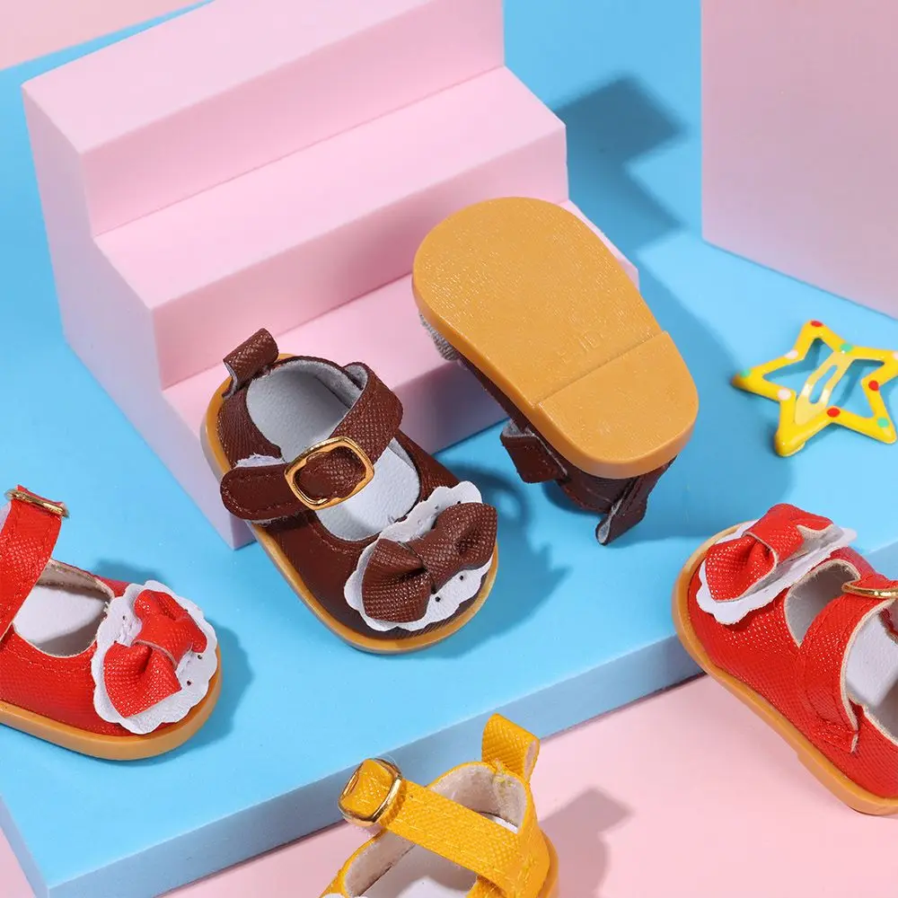 5.5cm Bow Decorate Doll Shoes Casual Shoes Bow PU Leather Shoes Fit For 14 Inches Doll 7-14 Years Old Gifts Doll Accessories