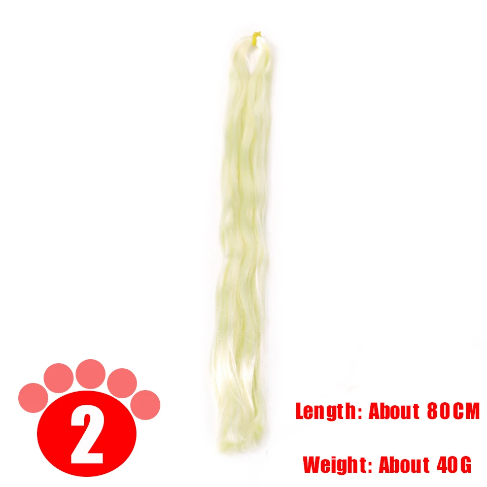 Azure Milk Silk Doll Hair Synthetic Wig 80CM Black Brown Red Hair Transplant Hair Bundle Handmade Wig Material