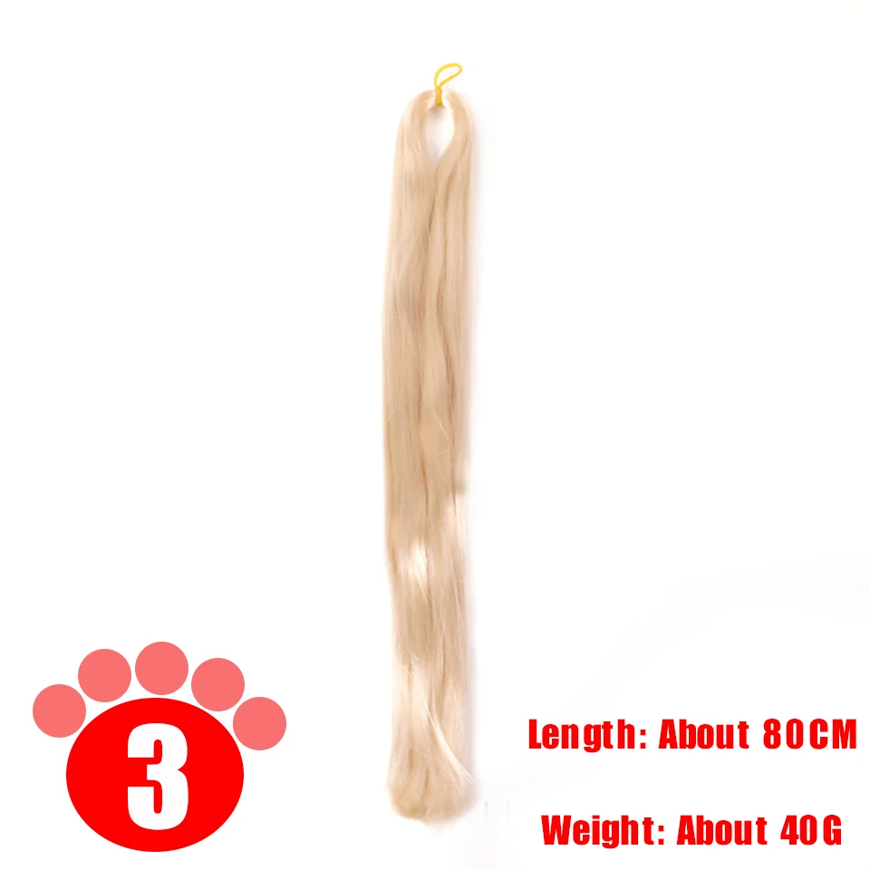 Azure Milk Silk Doll Hair Synthetic Wig 80CM Black Brown Red Hair Transplant Hair Bundle Handmade Wig Material
