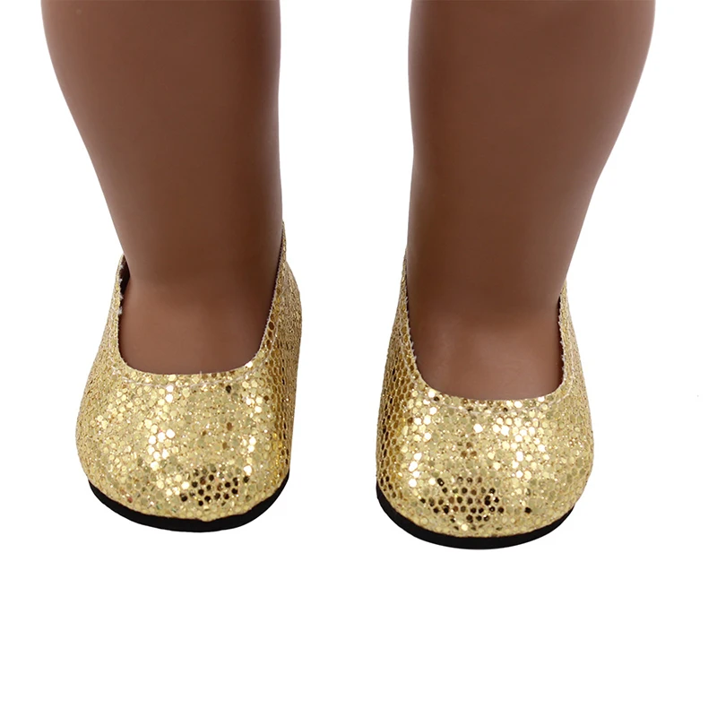 Baby Shoes Toy Hand-Stitched Doll Exquisite Big Diamond Shoes Fit 43 Cm New Born Baby Dolls For Our Generation American Dolls