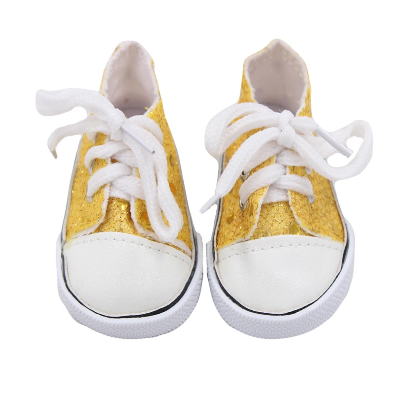 Baby Shoes Toy Hand-Stitched Doll Exquisite Big Diamond Shoes Fit 43 Cm New Born Baby Dolls For Our Generation American Dolls