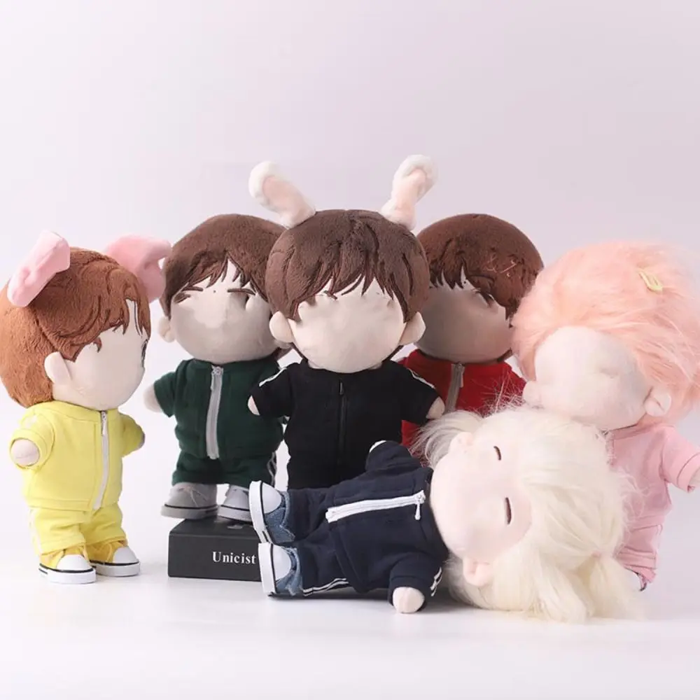 20CM Doll Fashion Sportswear Mini Sports Suit Dolls Clothes Topcoat Trousers Cotton Stuffed DIY Accessories Photo Props Gift