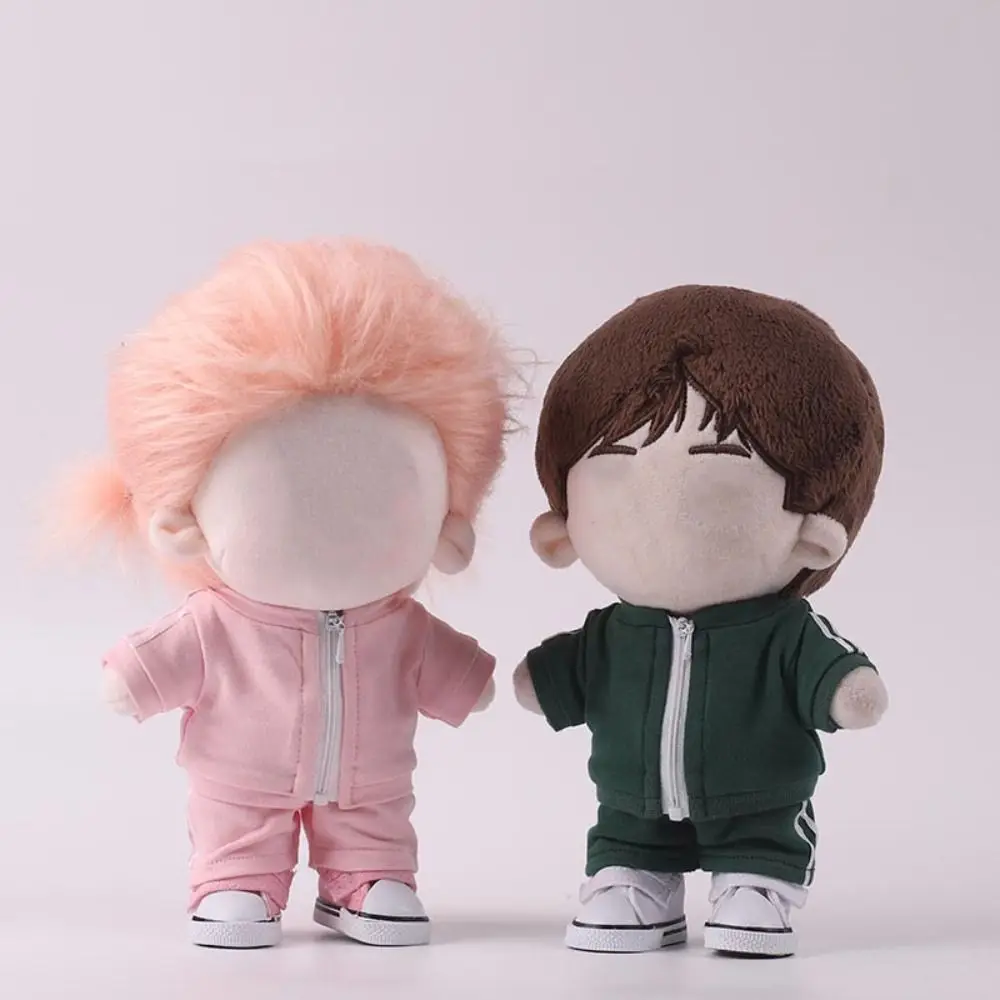 20CM Doll Fashion Sportswear Mini Sports Suit Dolls Clothes Topcoat Trousers Cotton Stuffed DIY Accessories Photo Props Gift
