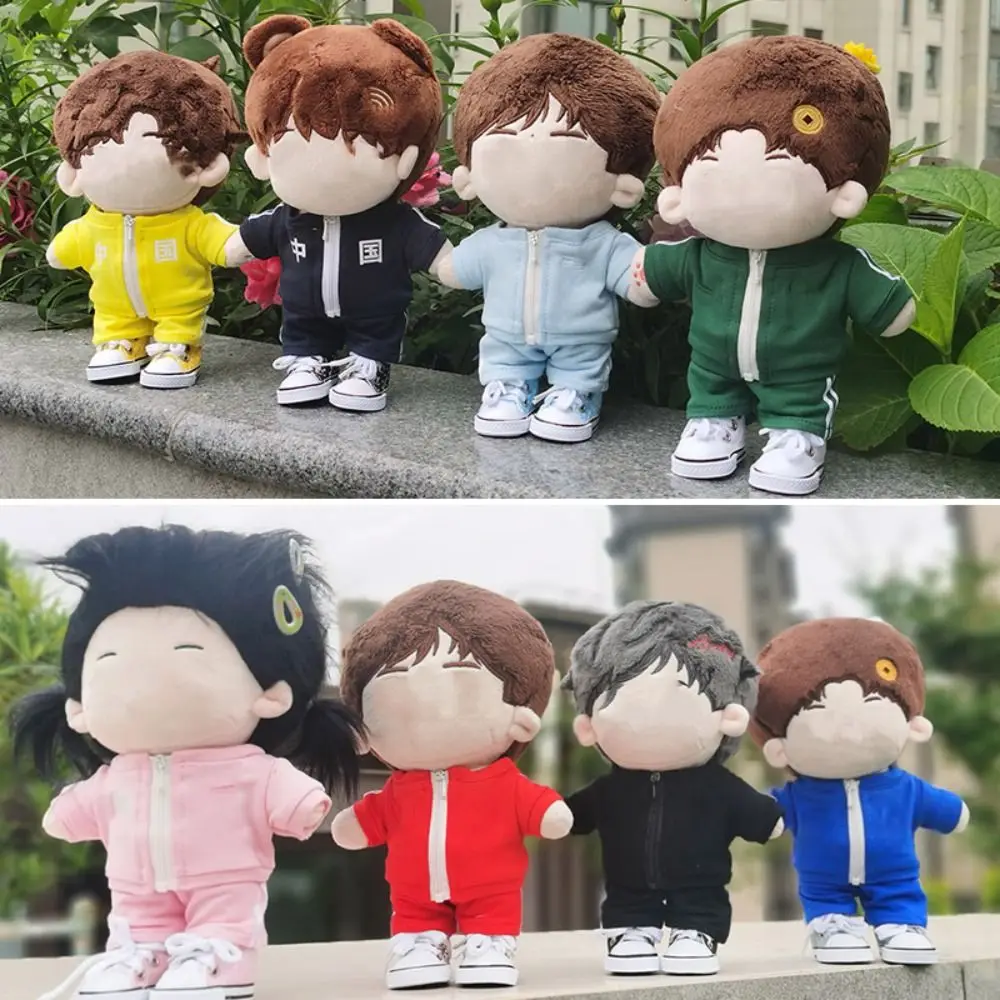 20CM Doll Fashion Sportswear Mini Sports Suit Dolls Clothes Topcoat Trousers Cotton Stuffed DIY Accessories Photo Props Gift