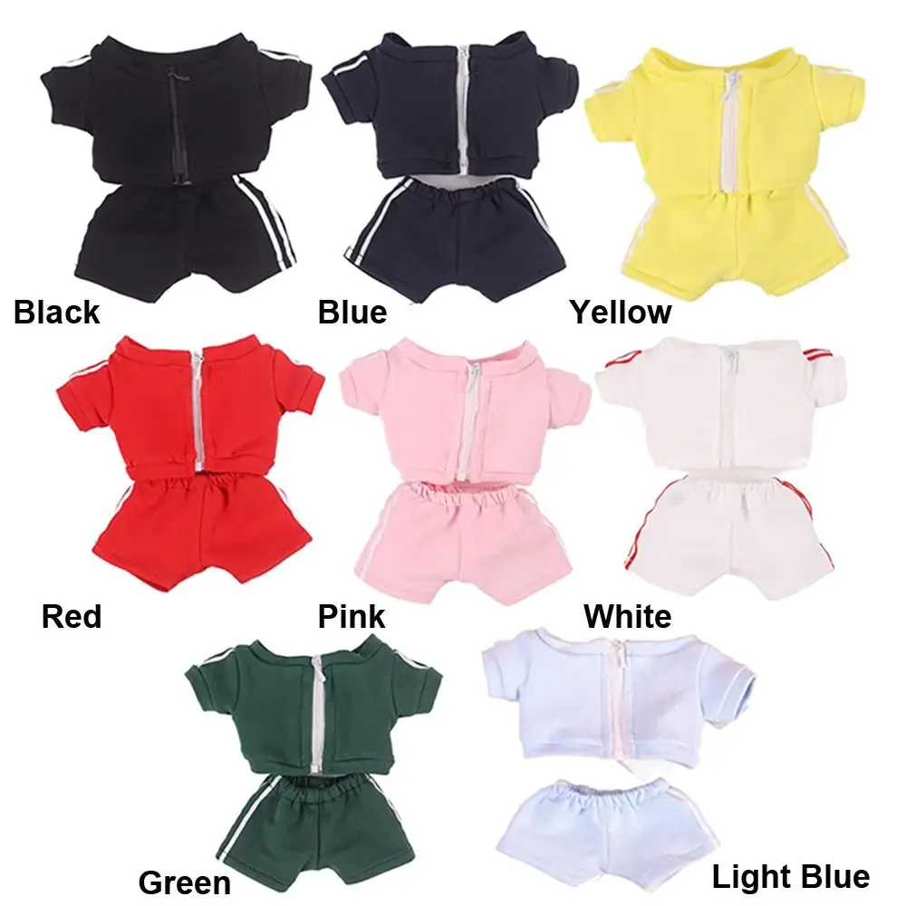 20CM Doll Fashion Sportswear Mini Sports Suit Dolls Clothes Topcoat Trousers Cotton Stuffed DIY Accessories Photo Props Gift