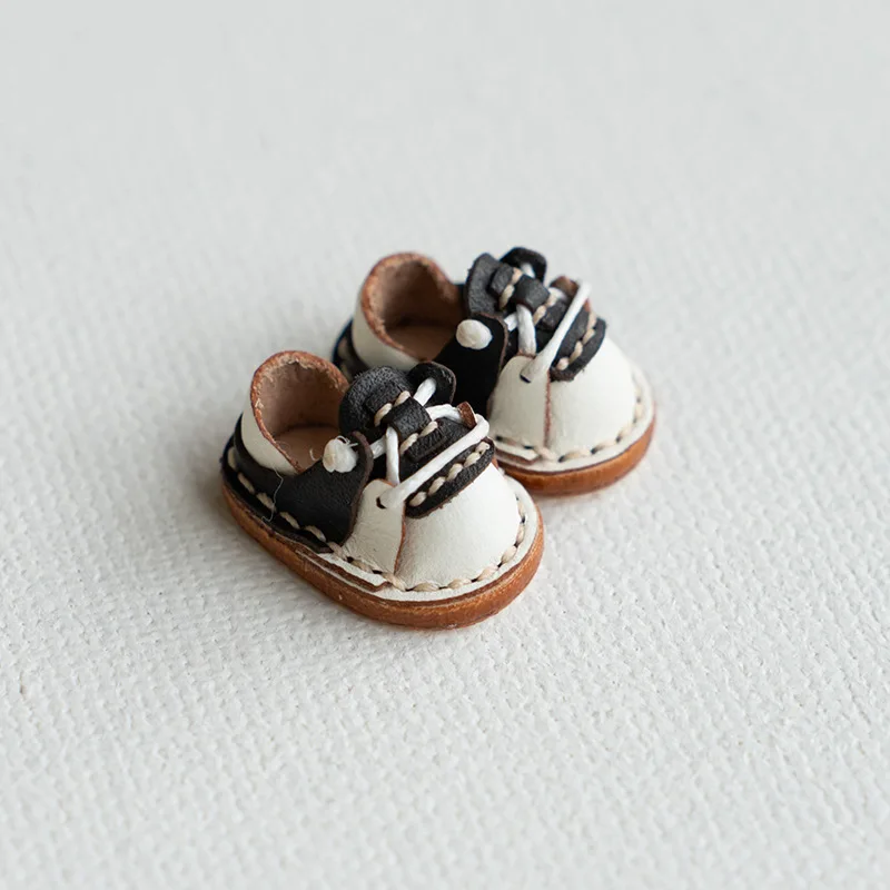 Handmade Color Matching Doll Shoes Fashion Holala Cowhide Flat Shoes For Boy, Obitsu11,Body9, Gsc, Ddf, Nendoroids, 1/12bjd Doll