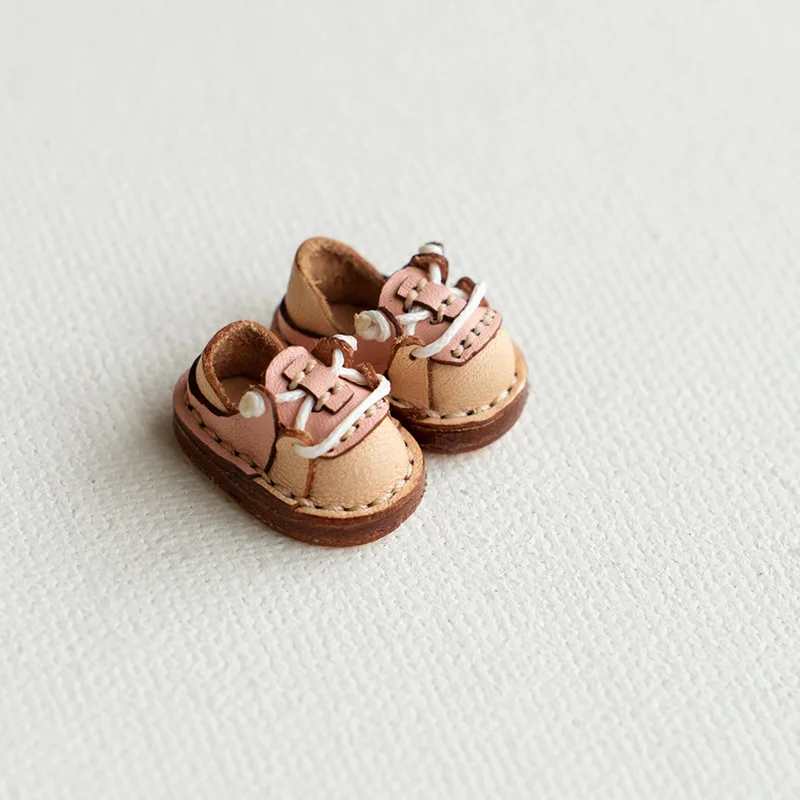 Handmade Color Matching Doll Shoes Fashion Holala Cowhide Flat Shoes For Boy, Obitsu11,Body9, Gsc, Ddf, Nendoroids, 1/12bjd Doll