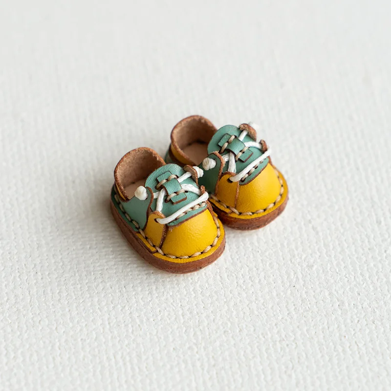 Handmade Color Matching Doll Shoes Fashion Holala Cowhide Flat Shoes For Boy, Obitsu11,Body9, Gsc, Ddf, Nendoroids, 1/12bjd Doll