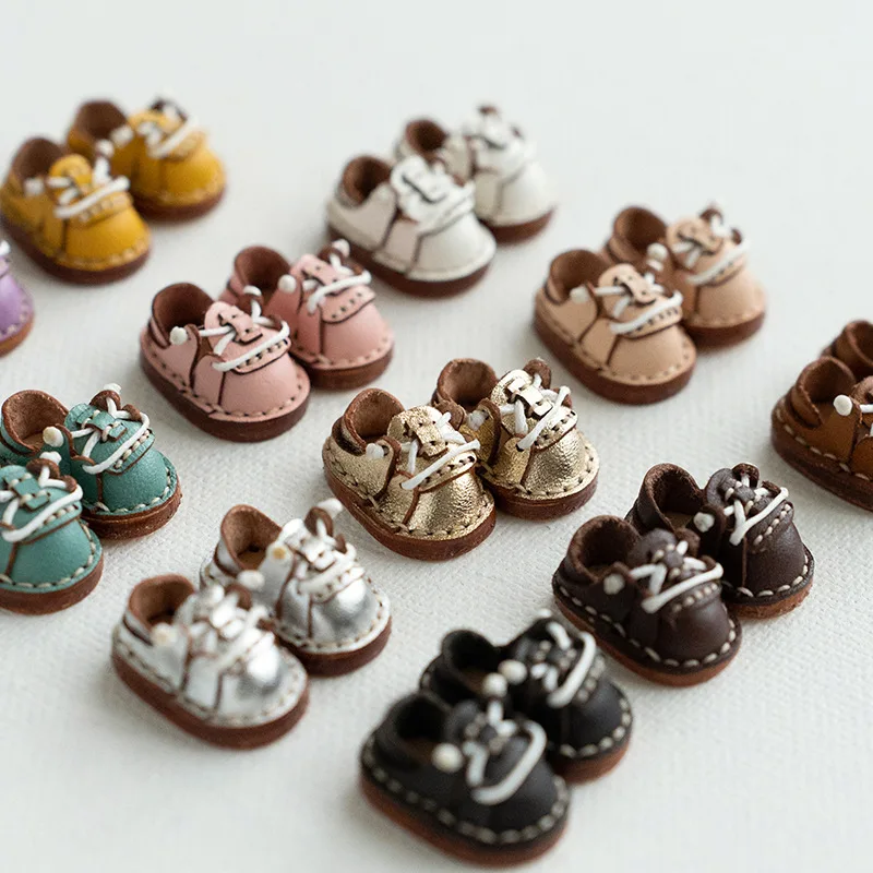 Handmade Color Matching Doll Shoes Fashion Holala Cowhide Flat Shoes For Boy, Obitsu11,Body9, Gsc, Ddf, Nendoroids, 1/12bjd Doll