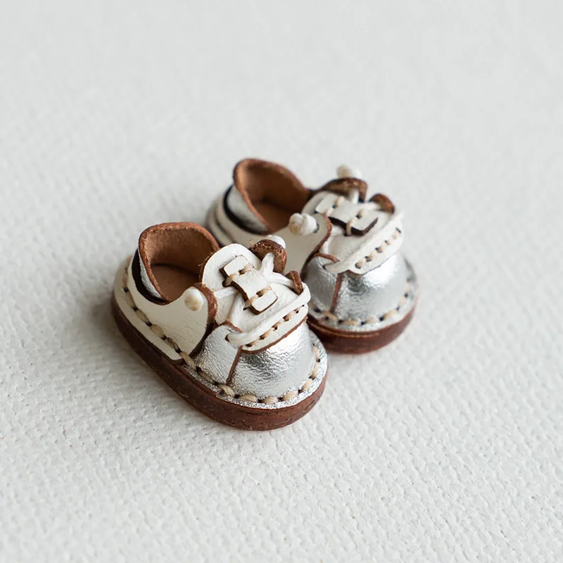 Handmade Color Matching Doll Shoes Fashion Holala Cowhide Flat Shoes For Boy, Obitsu11,Body9, Gsc, Ddf, Nendoroids, 1/12bjd Doll