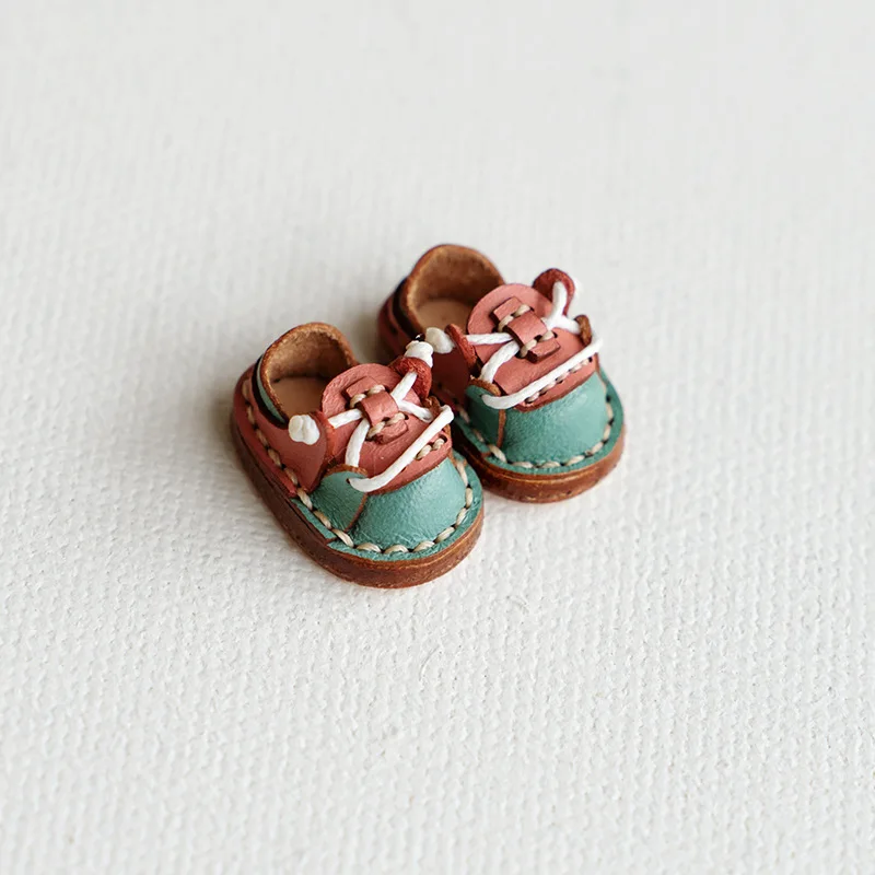 Handmade Color Matching Doll Shoes Fashion Holala Cowhide Flat Shoes For Boy, Obitsu11,Body9, Gsc, Ddf, Nendoroids, 1/12bjd Doll