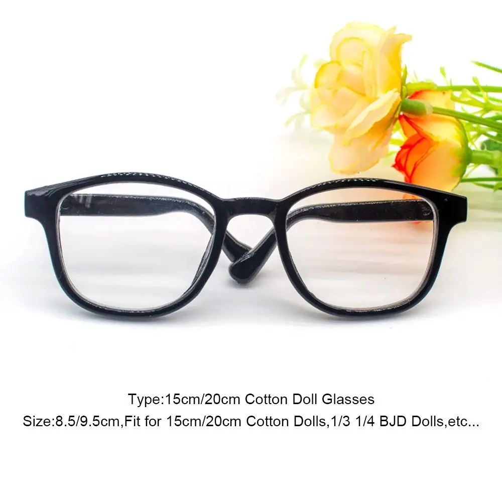 8.5/9.5cm Fashion Glasses For 15cm/20cm Dolls Cute Round Frame Plush Doll Eyeglasses for 1/3 1/4 BJD Mini Plush Doll Accessories