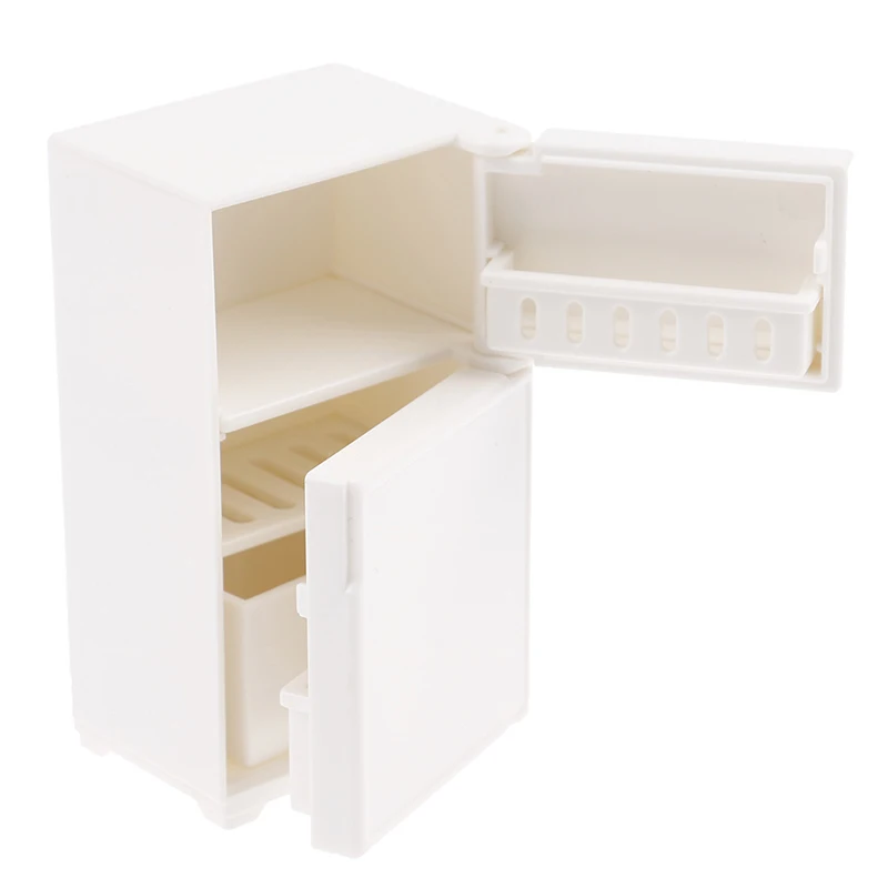 Dollhouse Miniature Fridge Cooking Bench Refrigerator Freezer Toys Kitchen Home Decoration Furniture Accessories