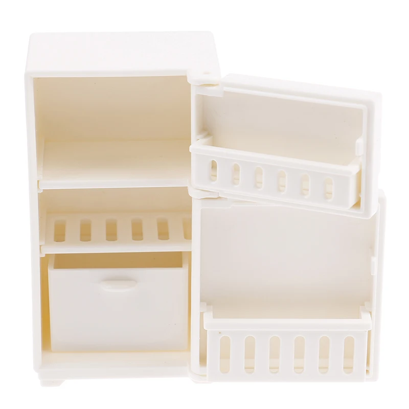 Dollhouse Miniature Fridge Cooking Bench Refrigerator Freezer Toys Kitchen Home Decoration Furniture Accessories
