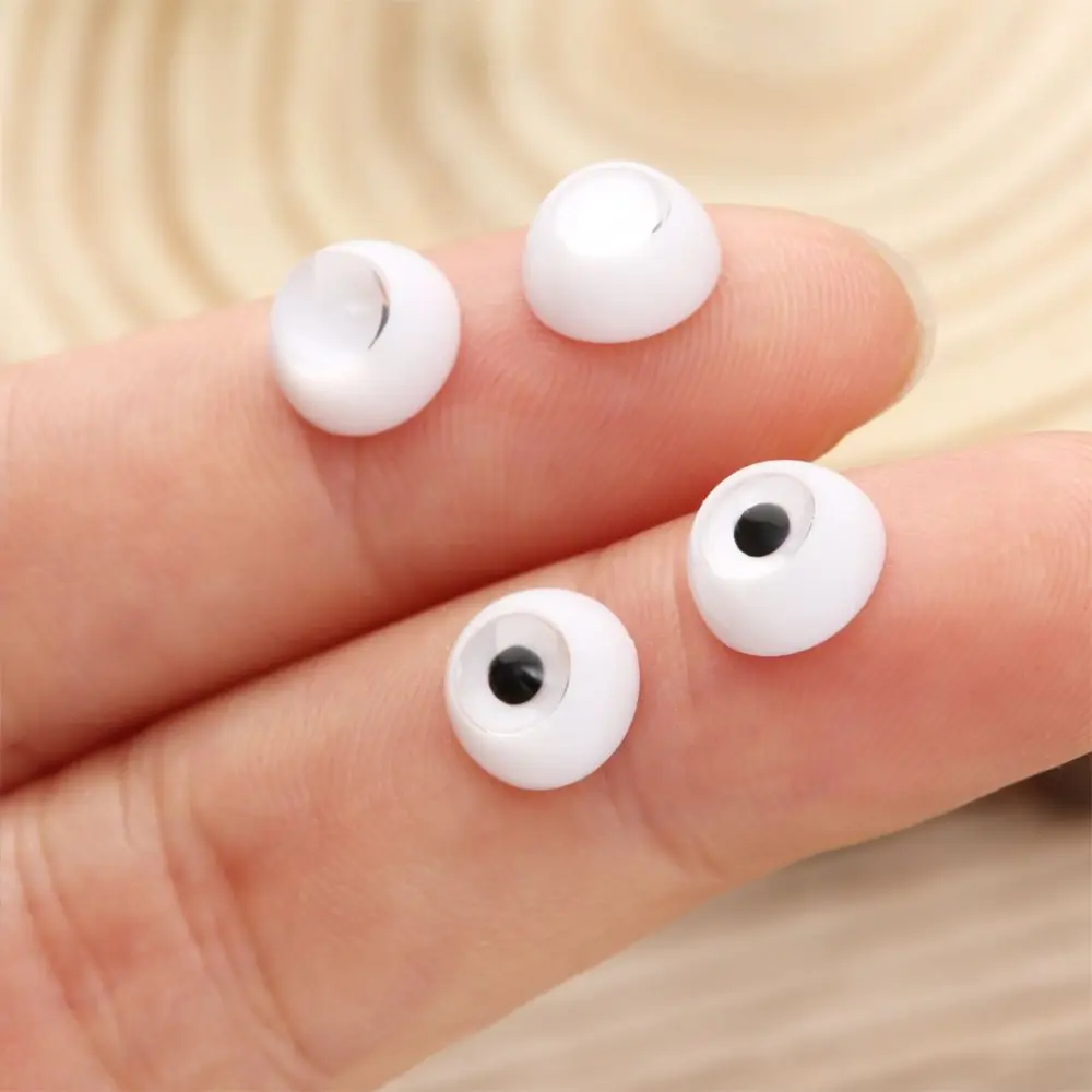 1Set 8~26mm Half Round Eyeball Safety Acrylic Doll Eyes Transparent&Black Eye Patch DIY Doll Toys Accessories Gifts