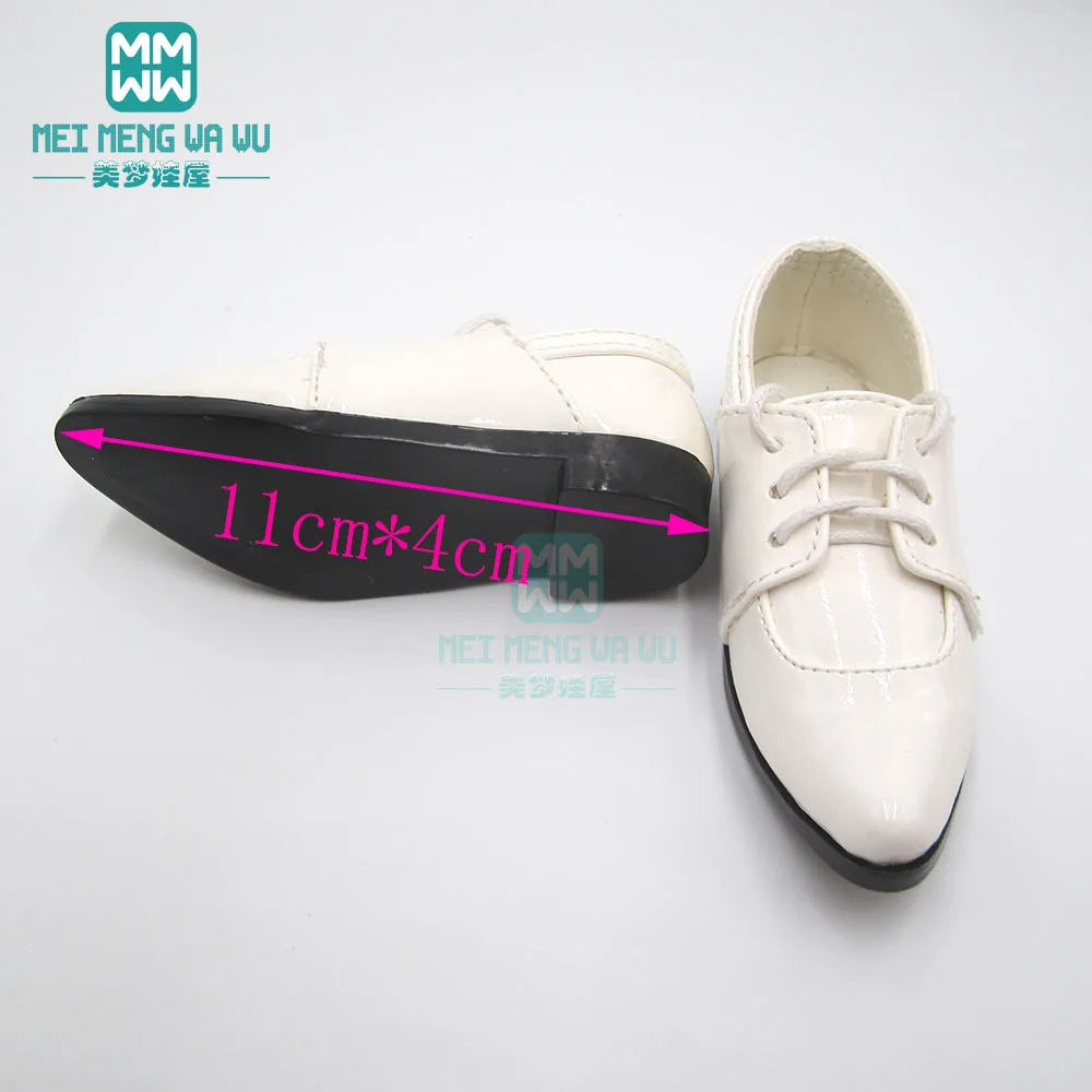 9--11cm Toys Doll Shoes Fits 68--70cm BJD Doll Uncle 1/3 Spherical Joint Doll Pointed Toe Shoes Black White