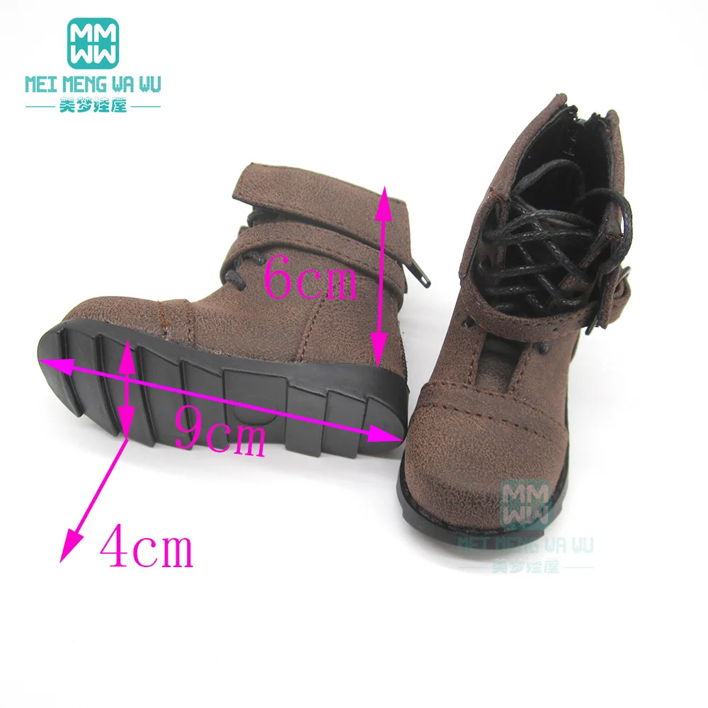 9--11cm Toys Doll Shoes Fits 68--70cm BJD Doll Uncle 1/3 Spherical Joint Doll Pointed Toe Shoes Black White