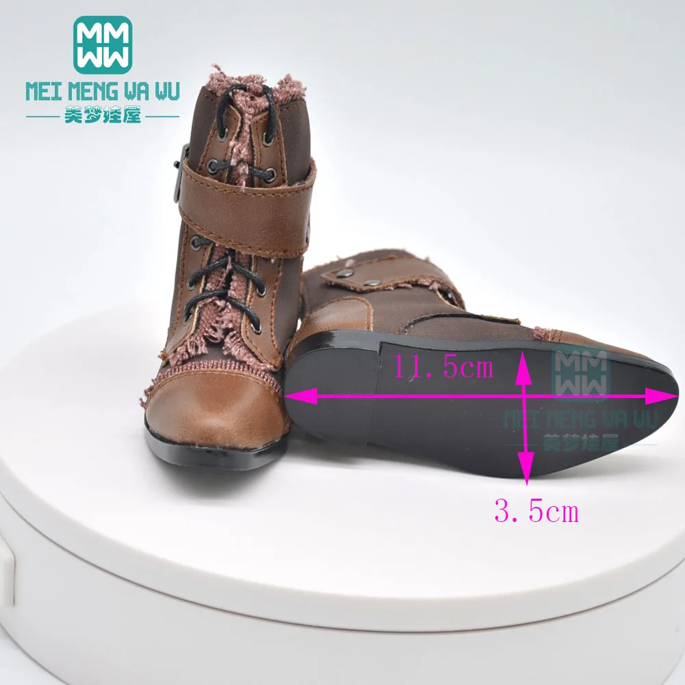 9--11cm Toys Doll Shoes Fits 68--70cm BJD Doll Uncle 1/3 Spherical Joint Doll Pointed Toe Shoes Black White