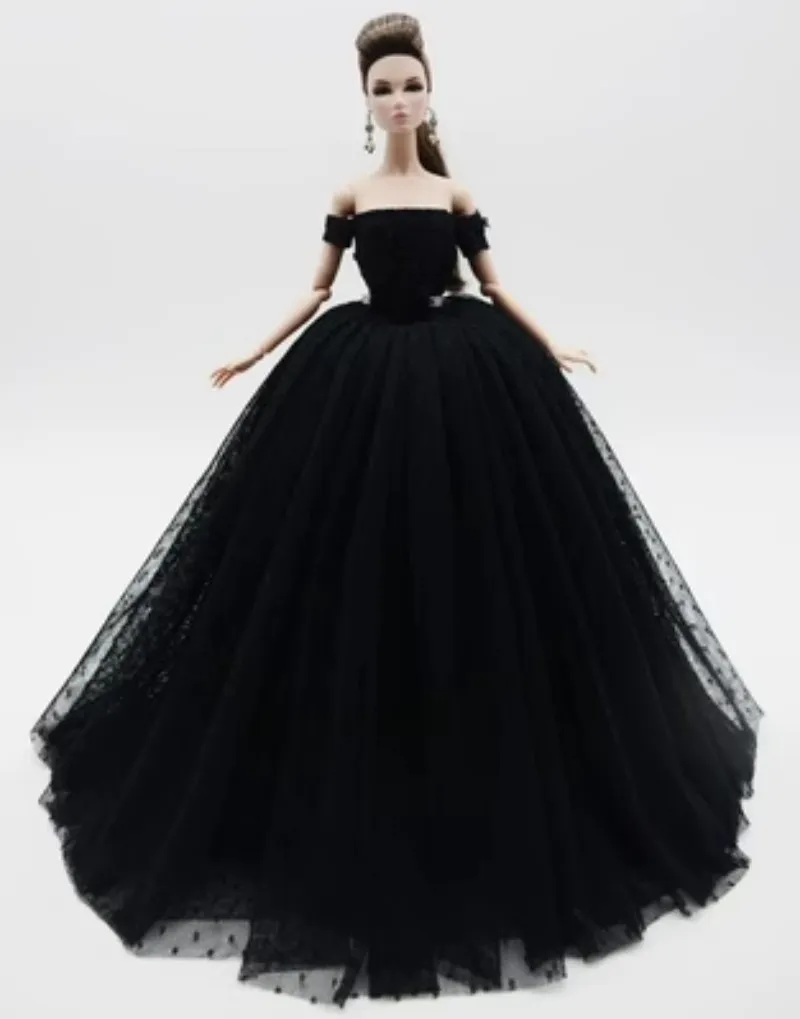 Doll Sequined Luxury Dresses Formal Wear Tutu Dress For 29CM Princess 1/6 Doll Bridal Tulle Candy Color Wedding Dresses Clothing