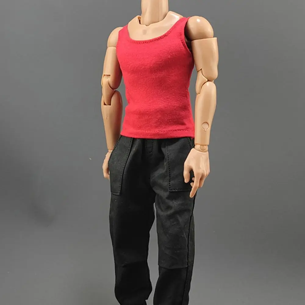 1/6 Miniature Soldier Trendy Clothing Round Neck T-shirt Male Hiking Casual Tank Bottom Female Sports Tops Soldier