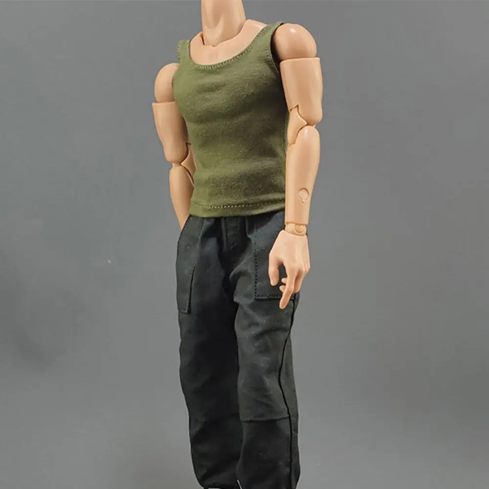 1/6 Miniature Soldier Trendy Clothing Round Neck T-shirt Male Hiking Casual Tank Bottom Female Sports Tops Soldier