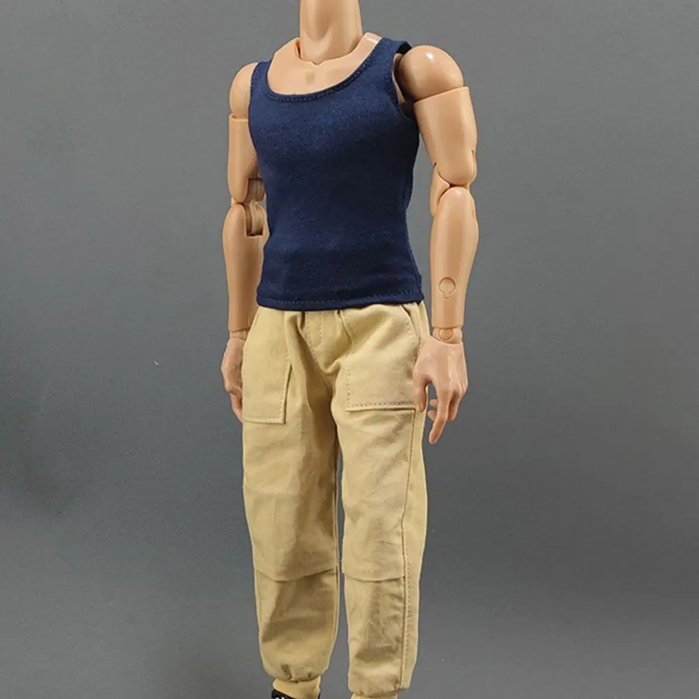 1/6 Miniature Soldier Trendy Clothing Round Neck T-shirt Male Hiking Casual Tank Bottom Female Sports Tops Soldier