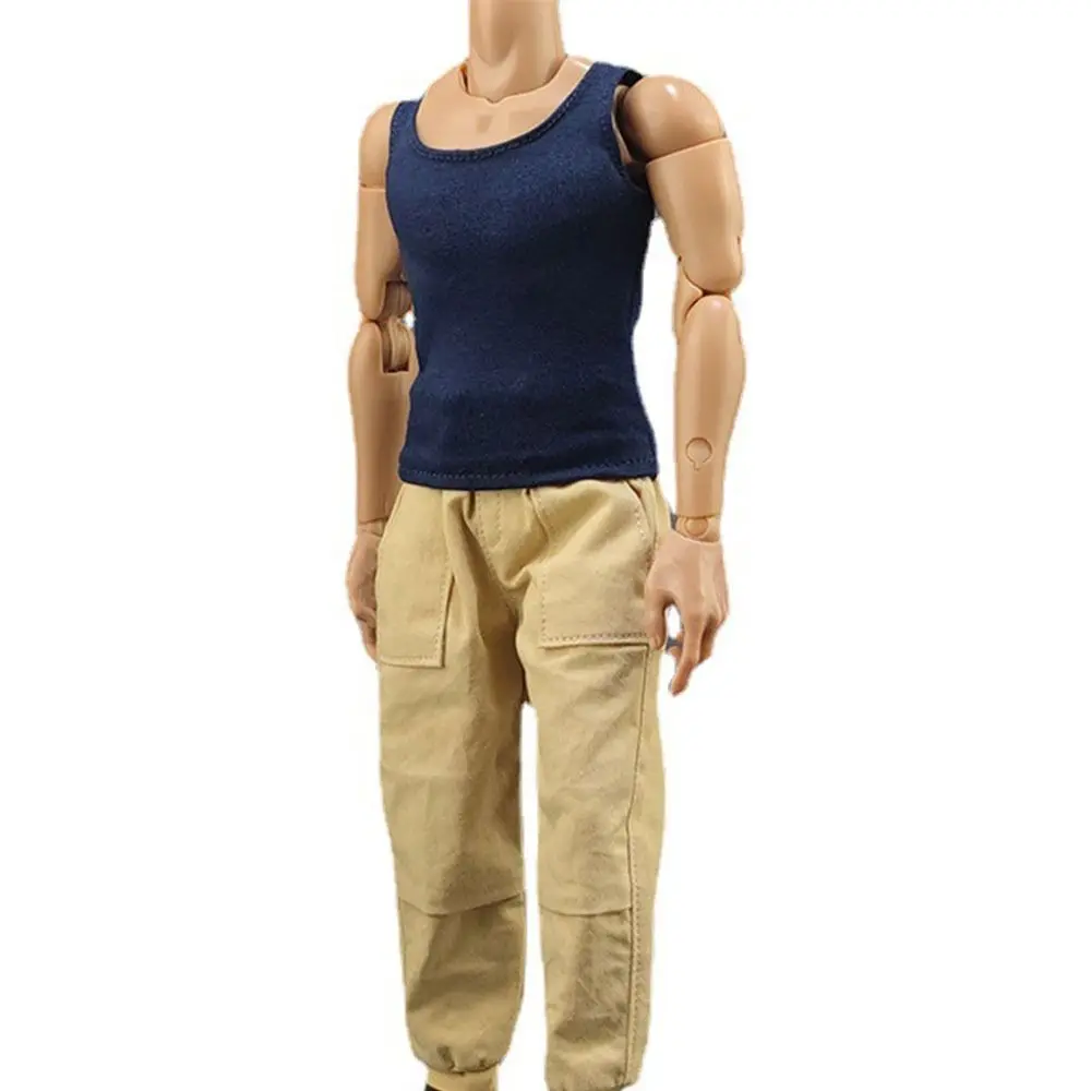 1/6 Miniature Soldier Trendy Clothing Round Neck T-shirt Male Hiking Casual Tank Bottom Female Sports Tops Soldier