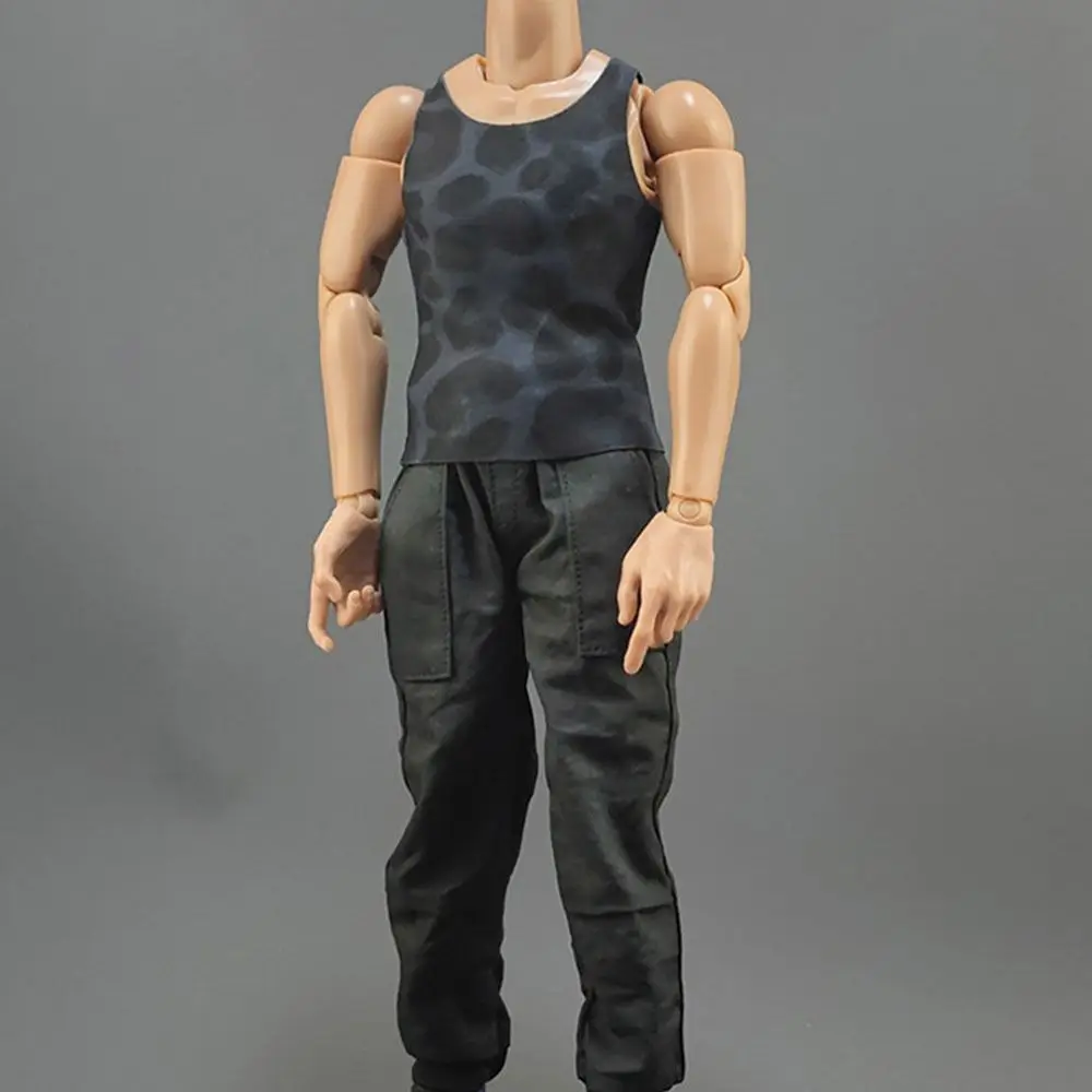 1/6 Miniature Soldier Trendy Clothing Round Neck T-shirt Male Hiking Casual Tank Bottom Female Sports Tops Soldier
