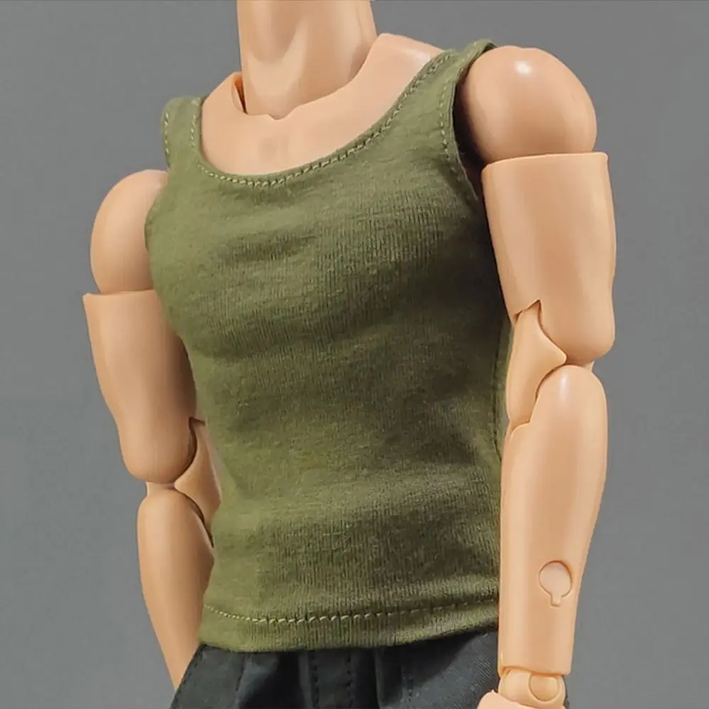 1/6 Miniature Soldier Trendy Clothing Round Neck T-shirt Male Hiking Casual Tank Bottom Female Sports Tops Soldier