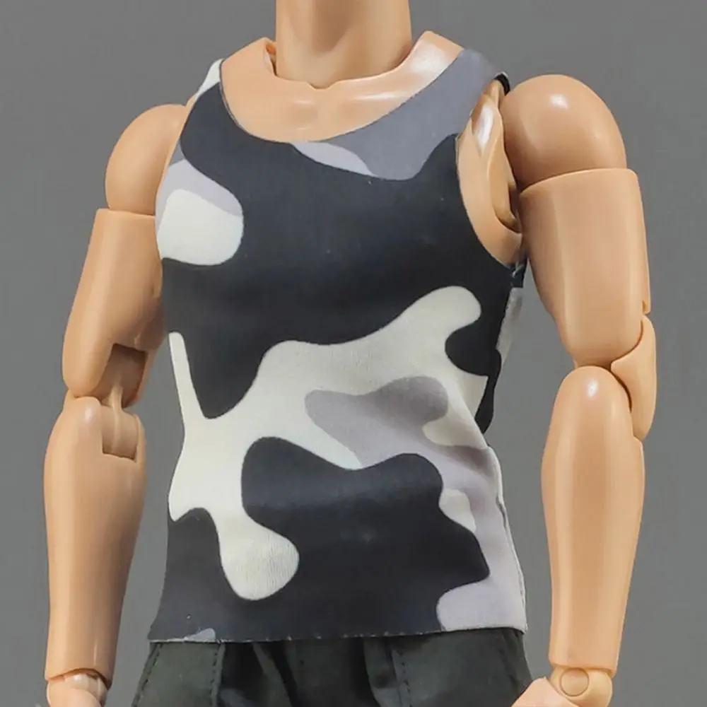 1/6 Miniature Soldier Trendy Clothing Round Neck T-shirt Male Hiking Casual Tank Bottom Female Sports Tops Soldier