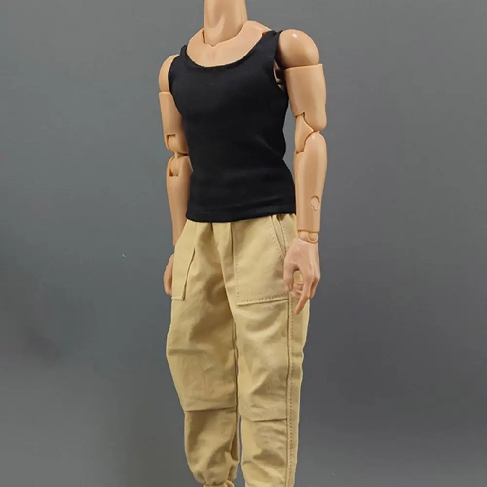 1/6 Miniature Soldier Trendy Clothing Round Neck T-shirt Male Hiking Casual Tank Bottom Female Sports Tops Soldier