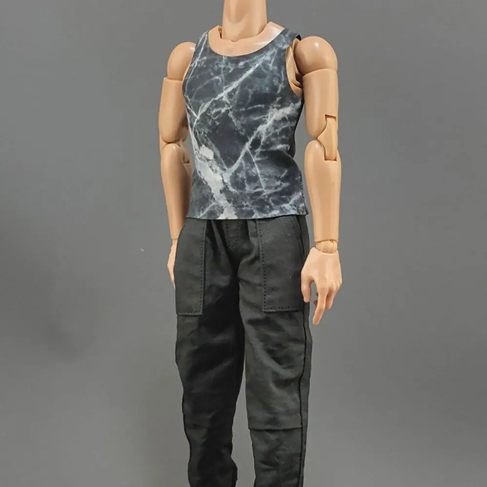 1/6 Miniature Soldier Trendy Clothing Round Neck T-shirt Male Hiking Casual Tank Bottom Female Sports Tops Soldier