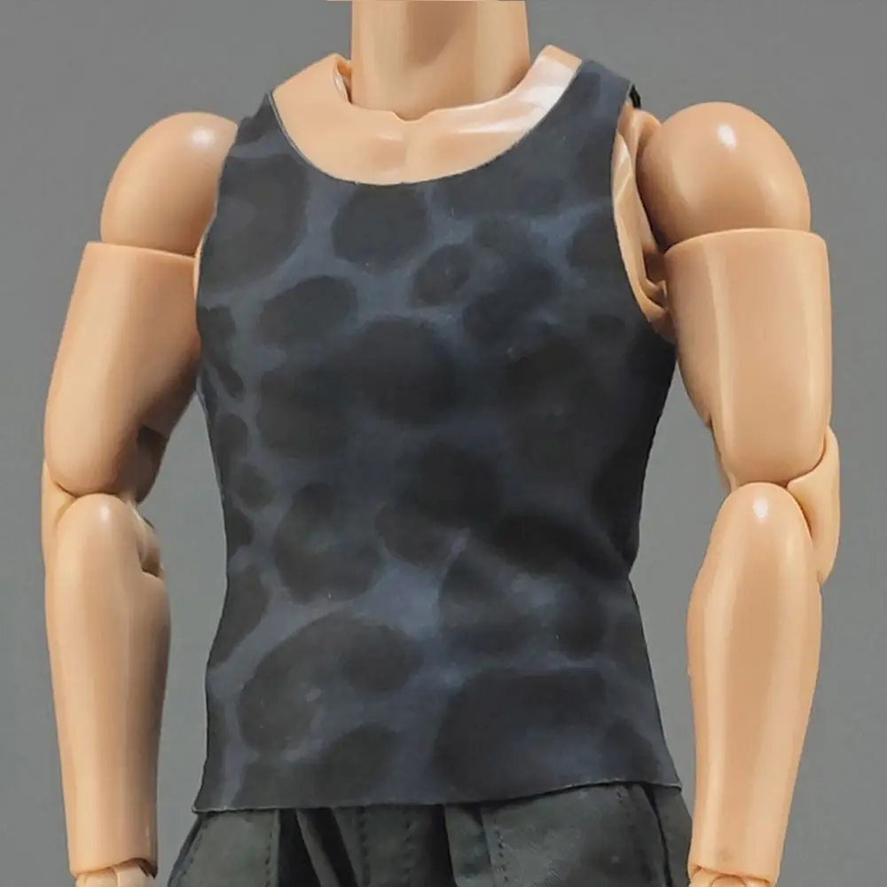 1/6 Miniature Soldier Trendy Clothing Round Neck T-shirt Male Hiking Casual Tank Bottom Female Sports Tops Soldier