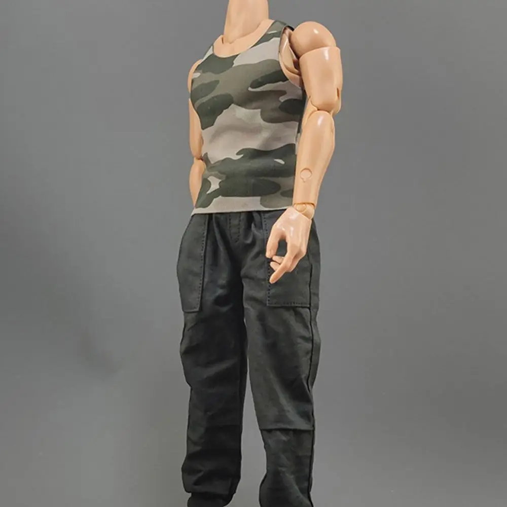 1/6 Miniature Soldier Trendy Clothing Round Neck T-shirt Male Hiking Casual Tank Bottom Female Sports Tops Soldier