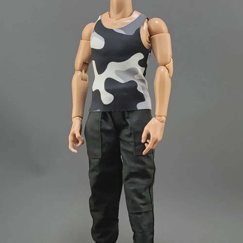 1/6 Miniature Soldier Trendy Clothing Round Neck T-shirt Male Hiking Casual Tank Bottom Female Sports Tops Soldier