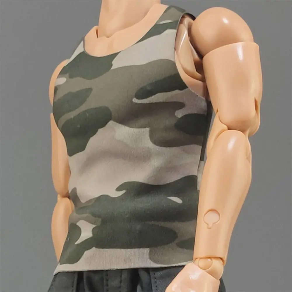 1/6 Miniature Soldier Trendy Clothing Round Neck T-shirt Male Hiking Casual Tank Bottom Female Sports Tops Soldier