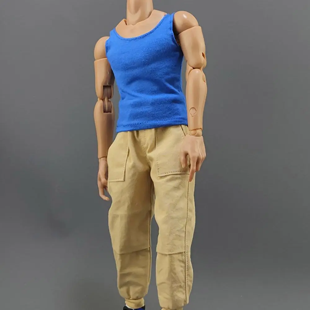 1/6 Miniature Soldier Trendy Clothing Round Neck T-shirt Male Hiking Casual Tank Bottom Female Sports Tops Soldier